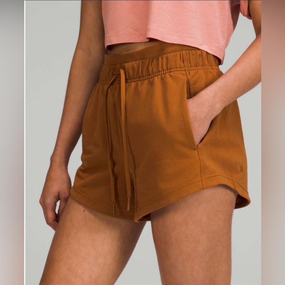 NWOT Lululemon Inner Glow High-Rise Short 3" Copper Brown - Picture 3 of 8